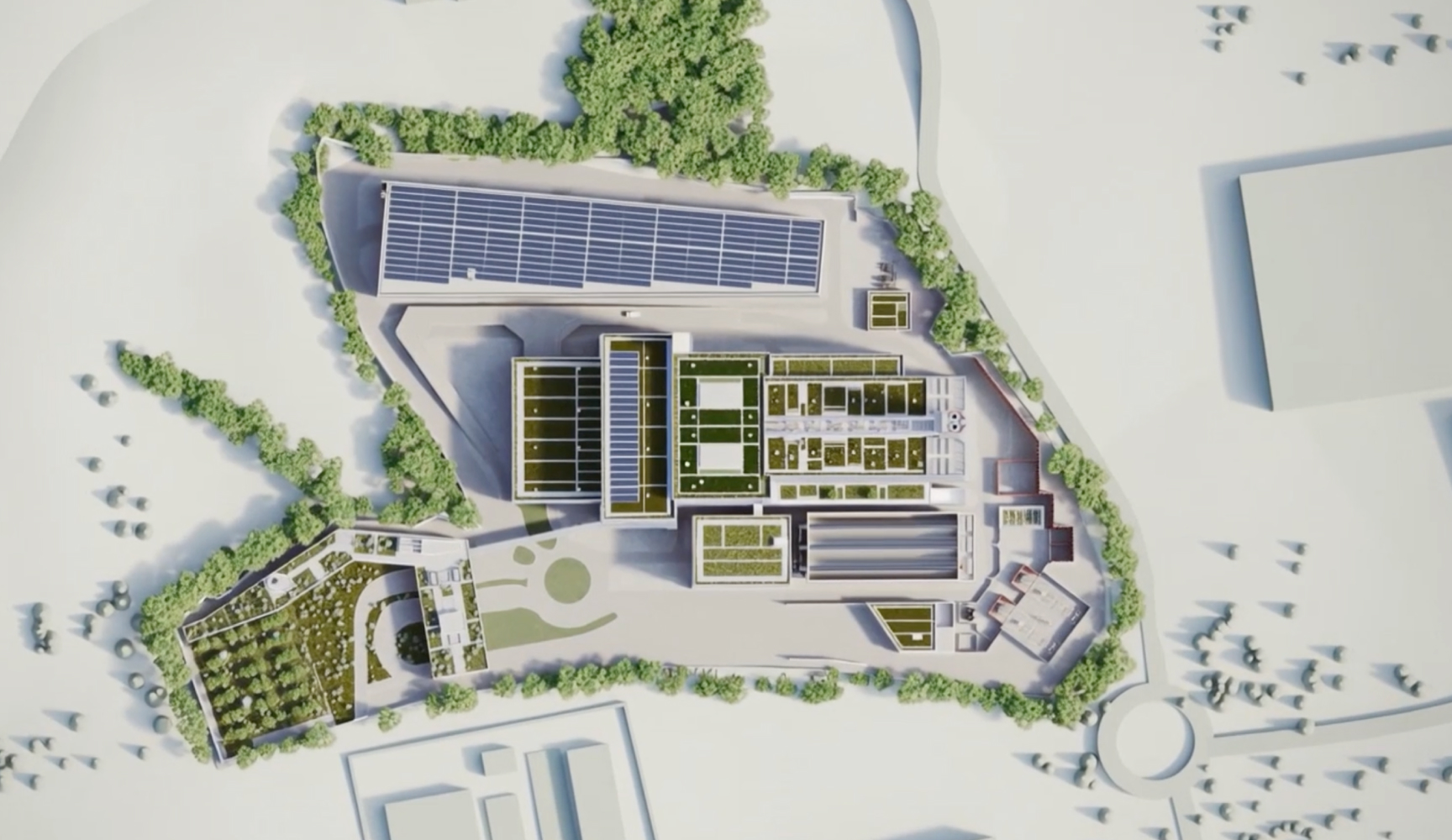 Rendering 3D del Termovalorizzatore di Roma