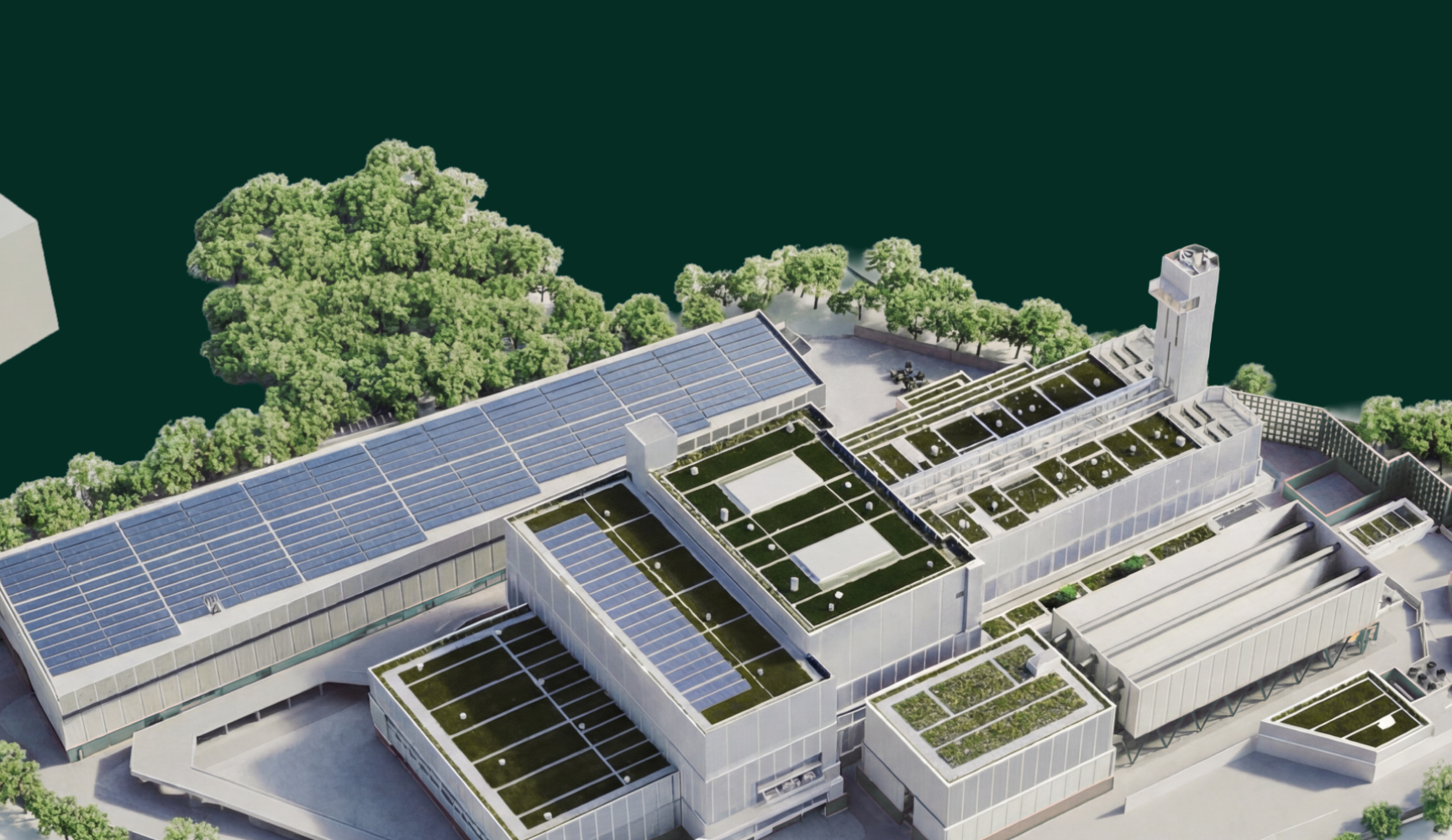 Rendering 3D del Termovalorizzatore di Roma